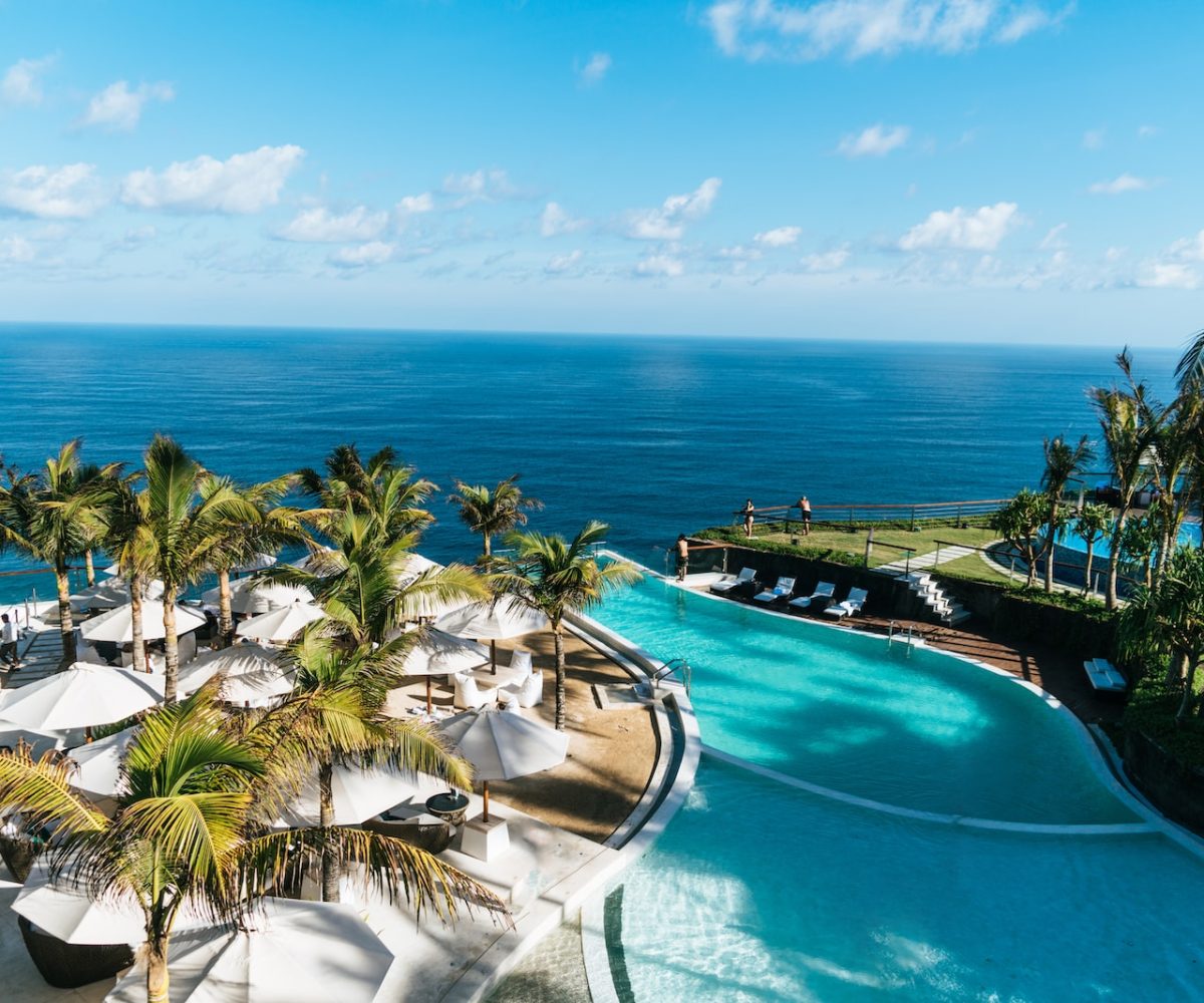 swimming pool near ocean